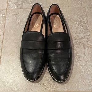 Franco Sarto | Womens Hudley Preppy Black Leather Slip On Loafer | Size 7.5